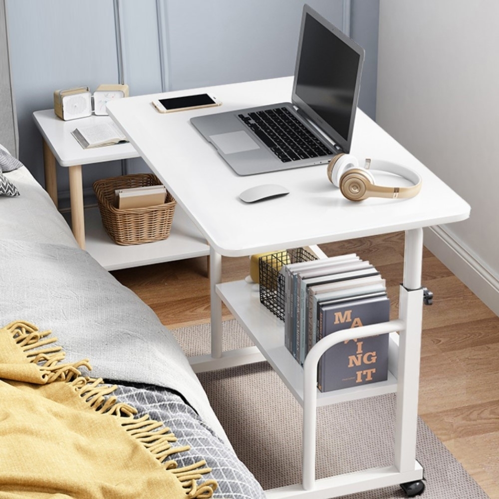 AOTTO 可移動床邊沙發萬用邊桌升降桌(懶人桌 床邊桌 電腦桌